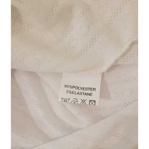 IAEY Fashion White Long Sleeve Top With Black Bow Knot Design Women's L - Picture 6 of 7